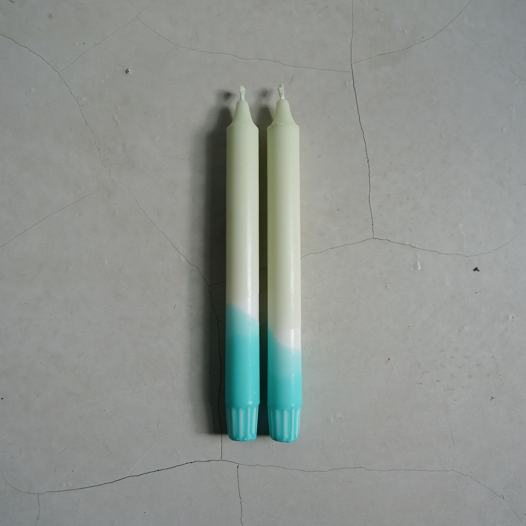 Dip dye candle set of 2 "fresh feeling"