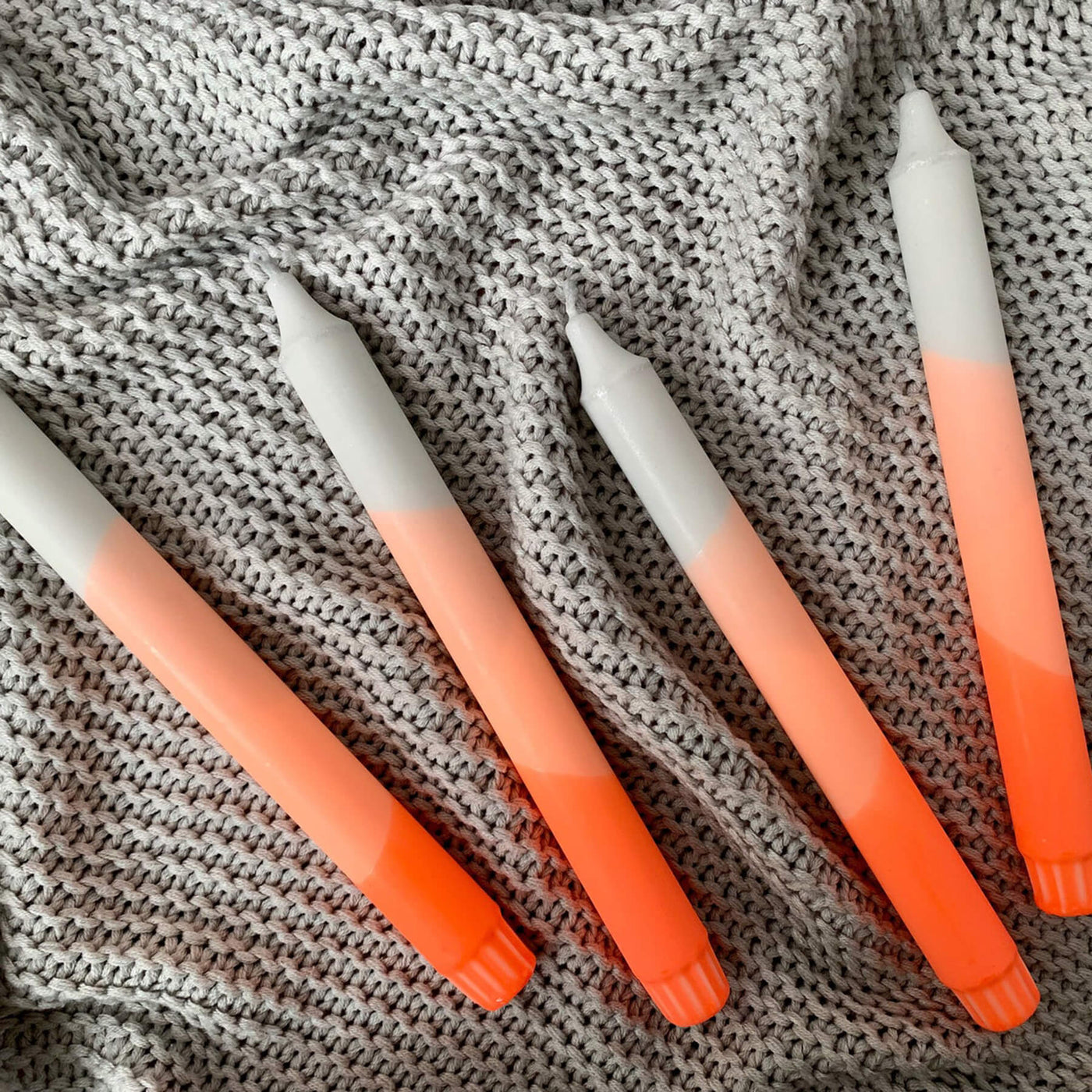 Kerzen Stearinwachs Orange Farbverlauf