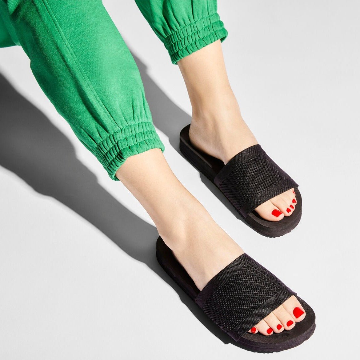 Dam Sommar Retro Flätade Flip Flops Flat Slide Sandaler