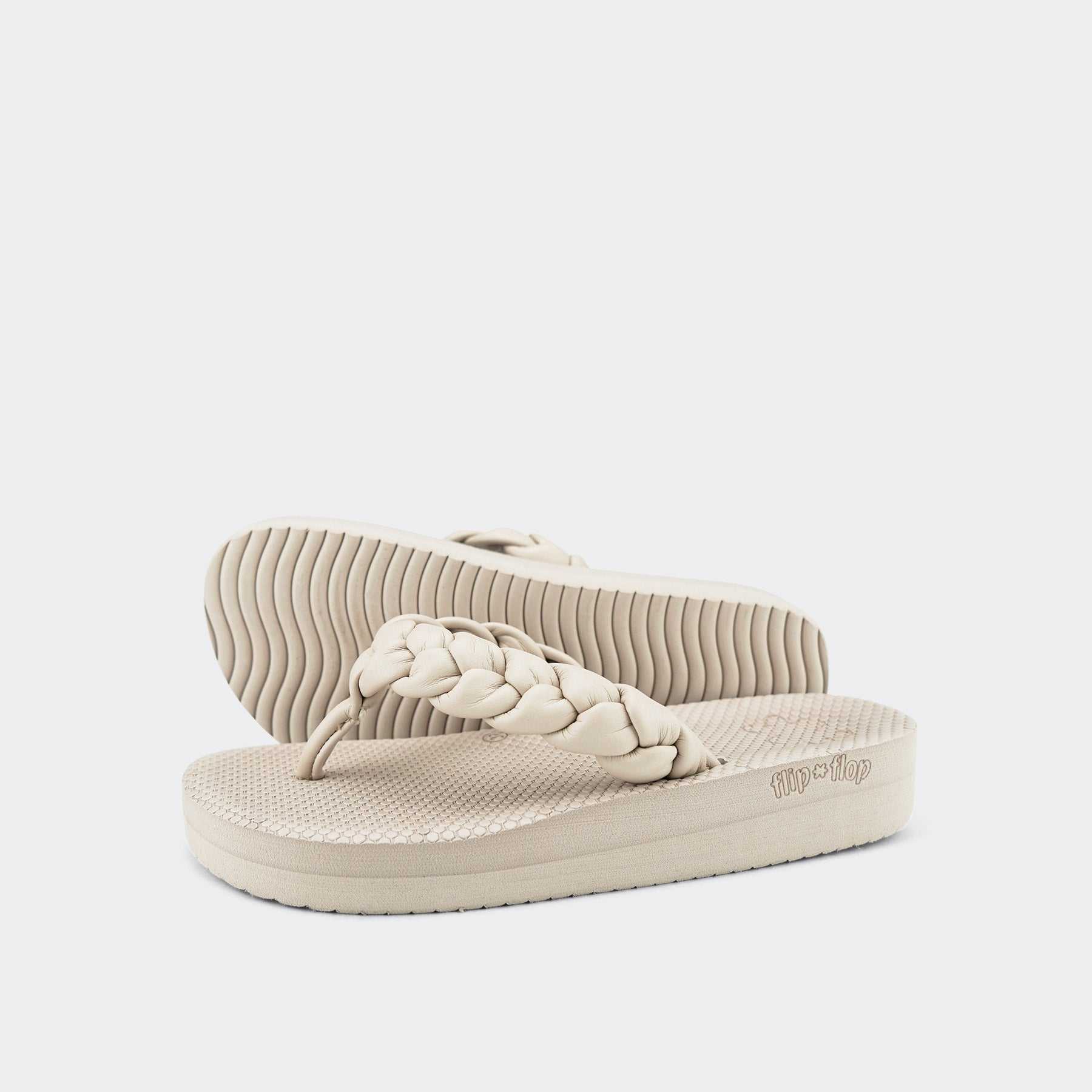 flip*flop comfy*weave Vanilla braided toe separator