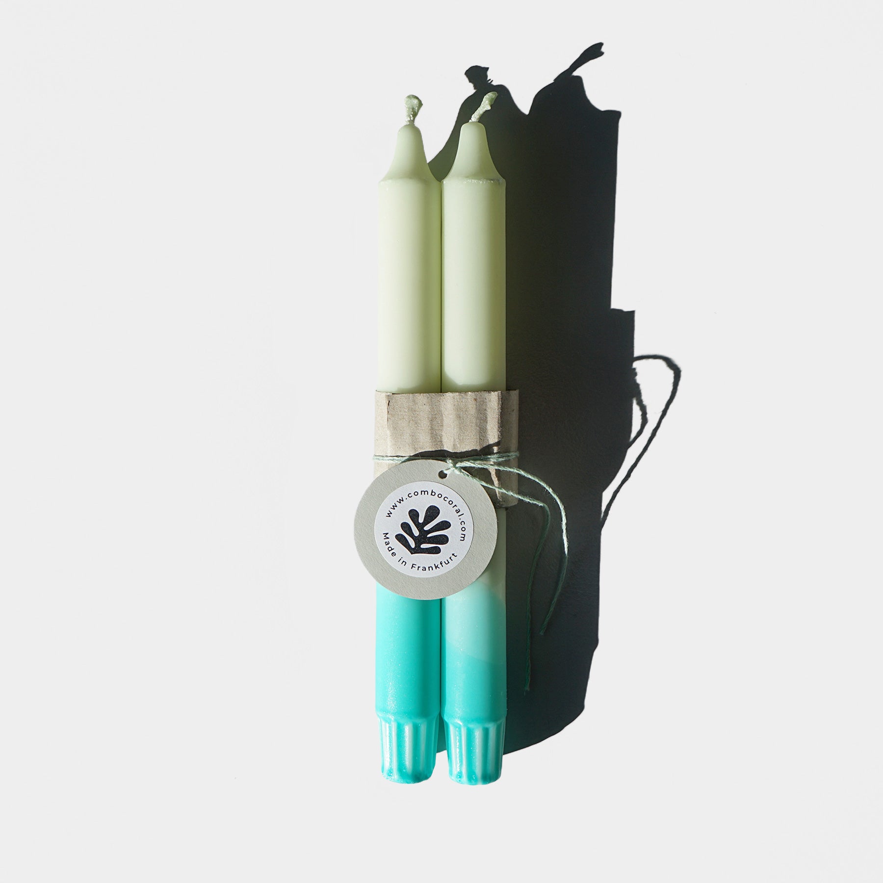 Dip dye candle set of 2 "fresh feeling"