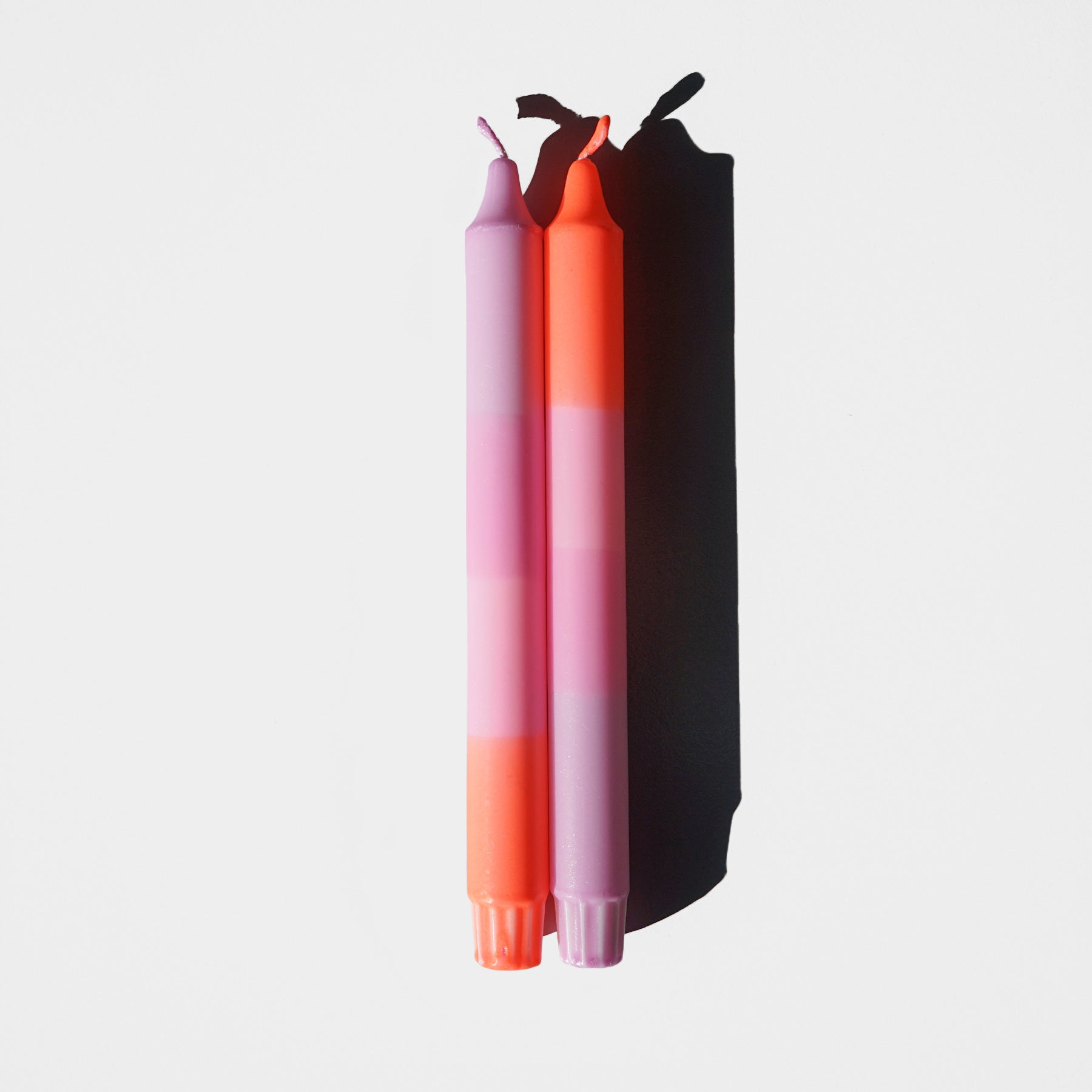Dip dye candle set of 2 "sunset strip"