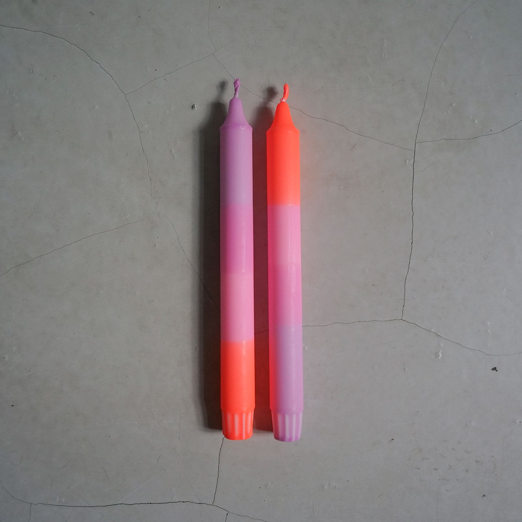Dip dye candle set of 2 "sunset strip"