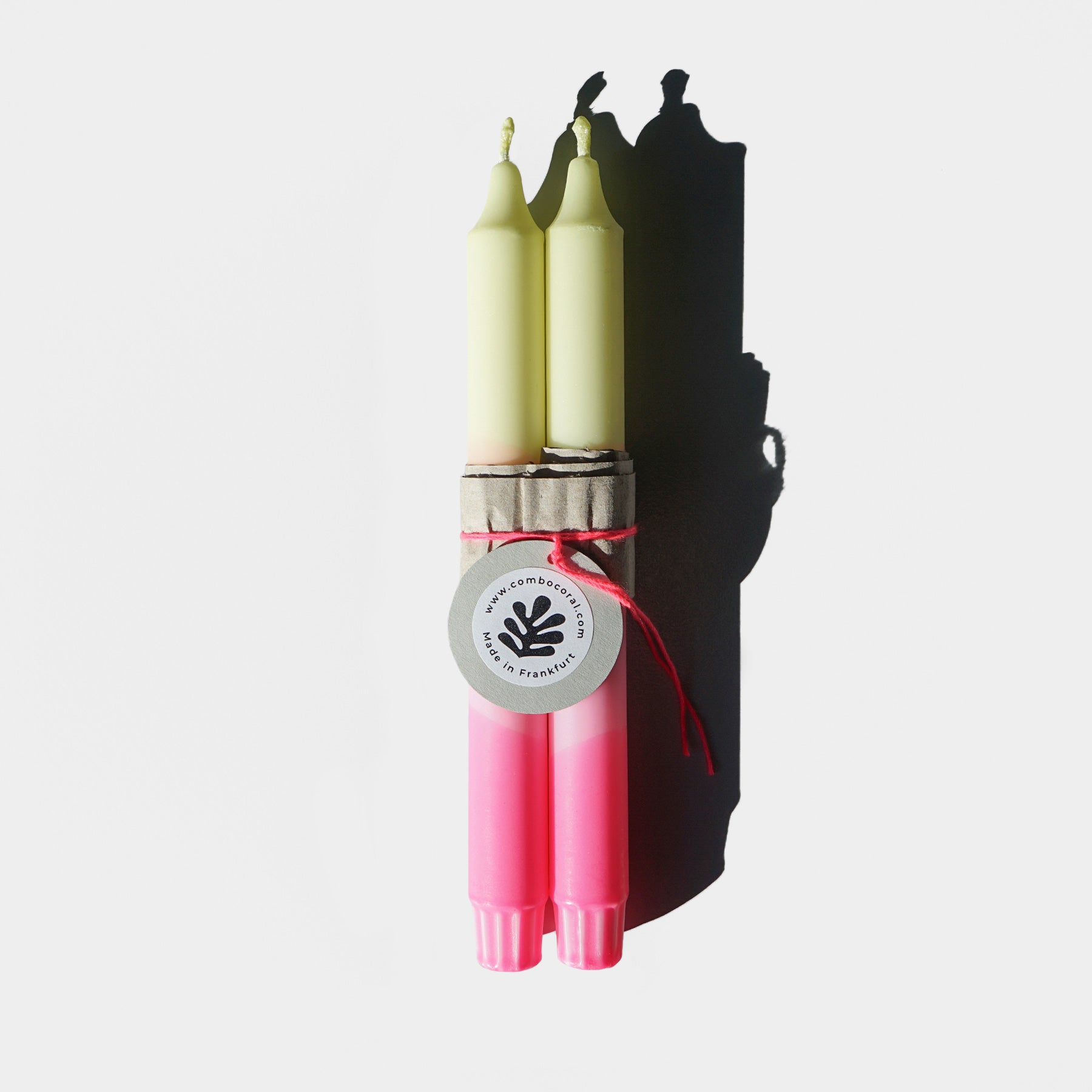 Dip dye candle set of 2 "tilda"