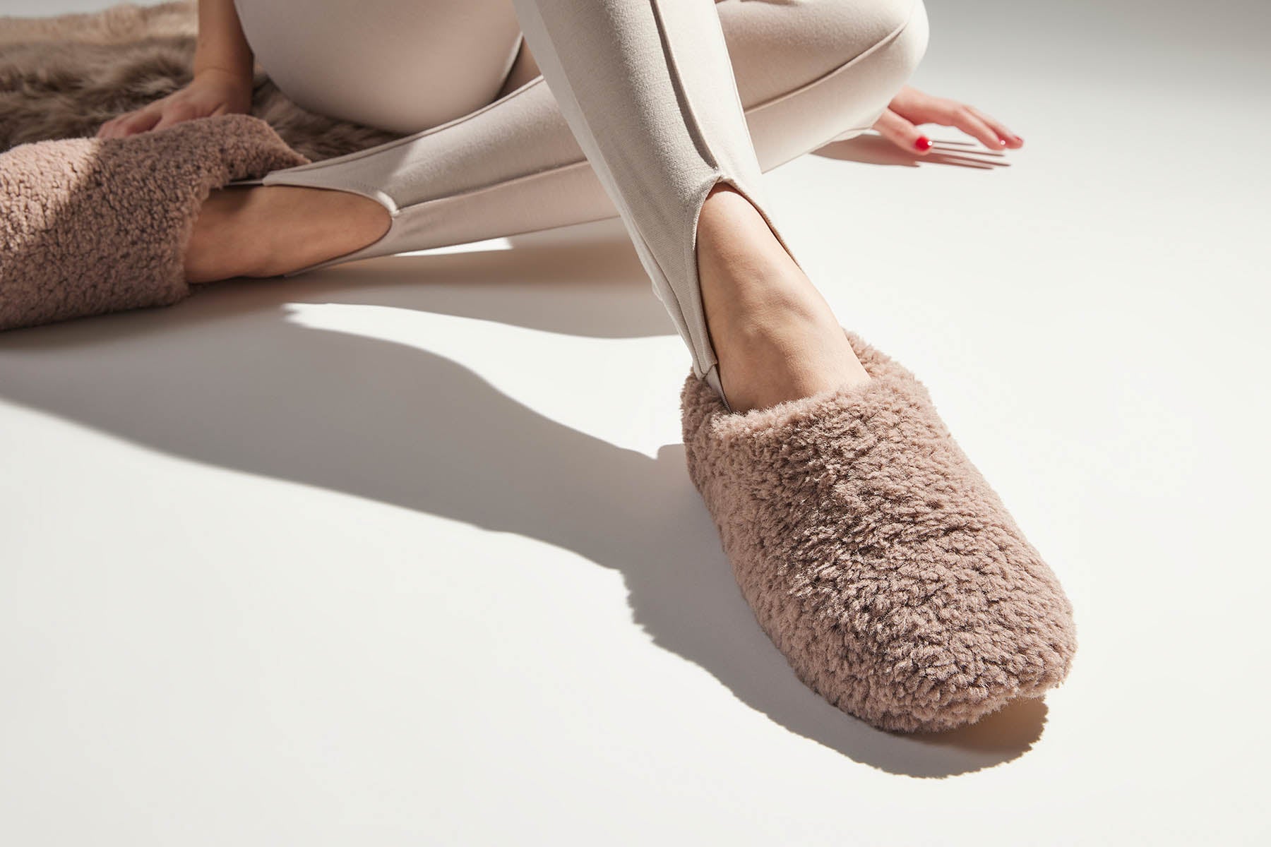 flip*flop ballet*teddy warme Hausschuhe im Ballerina-Stil