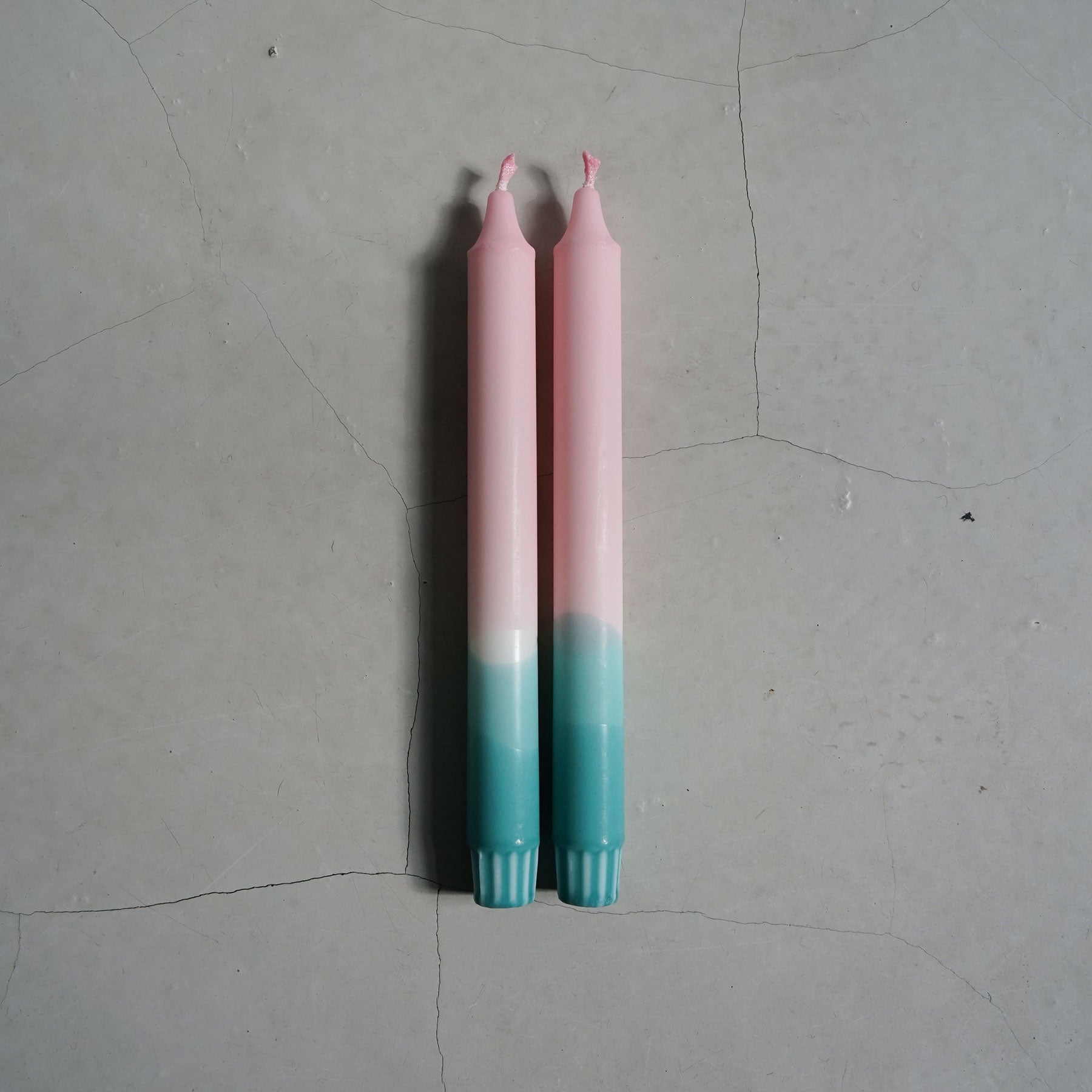 Dip Dye Kerze 2er Set "lucky you"