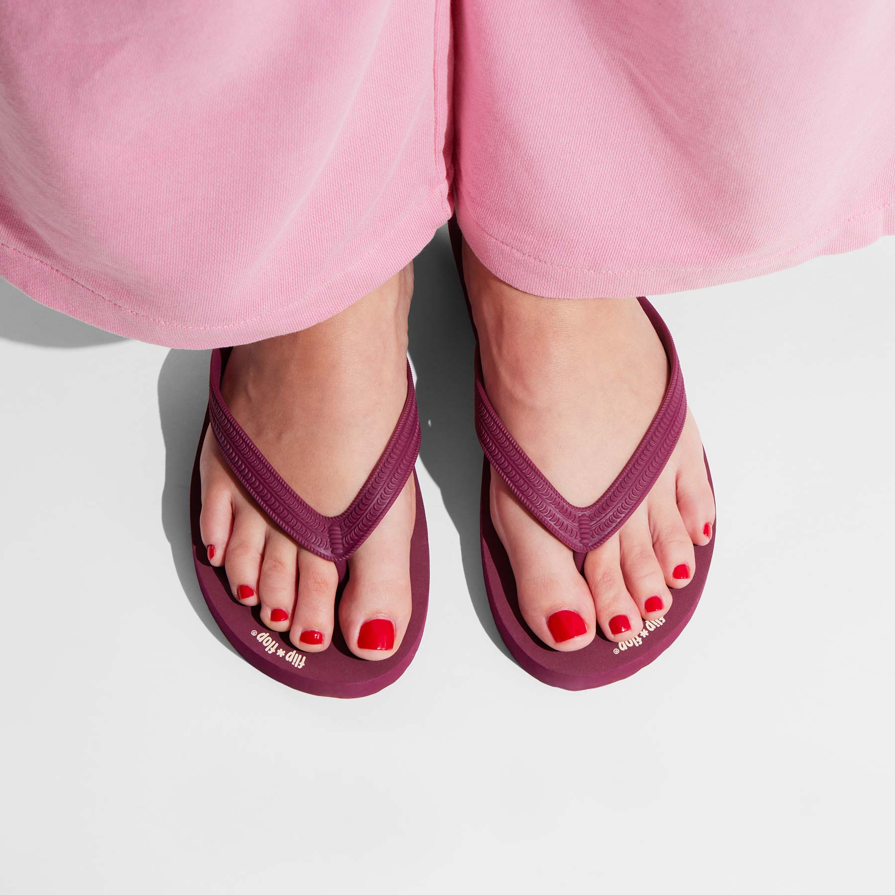 flip*flop originals "sangria" Bordeauxrot, styled 2